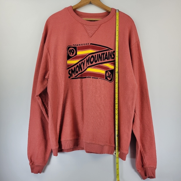 Unwind By League Smoky Mountains TennesseeRibbed Sweatshirt Size Large - Picture 5 of 15